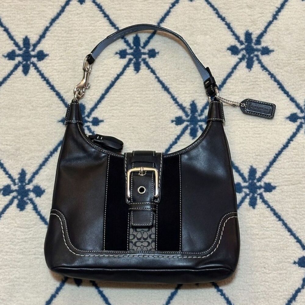 Coach Y2K Hampton Signature Hobo 2007 11344 - Black